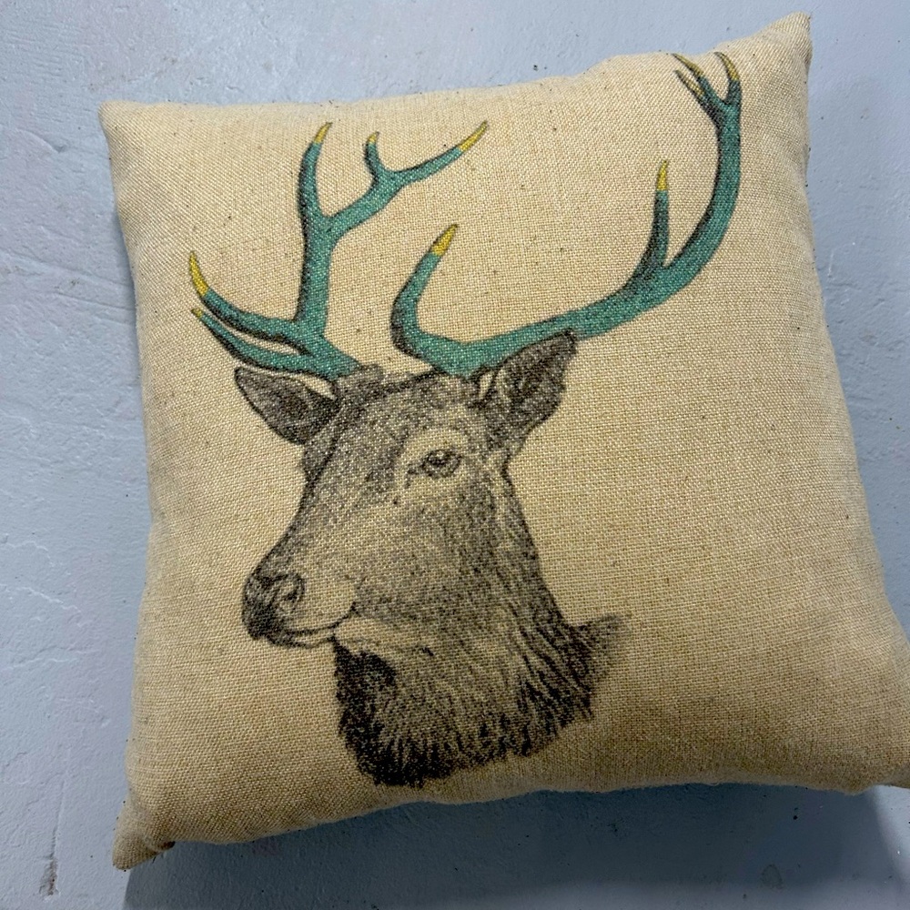 Decorative Deer Throw Pillow
